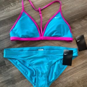 NWT Nike Swim Women's Vibrant Blue and Pink Bikini Size XL